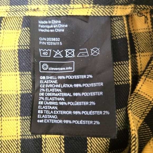 2/$20 H&M Divided Yellow Black Plaid Pleated Mini Skirt Women’s Size 2 - Picture 6 of 7